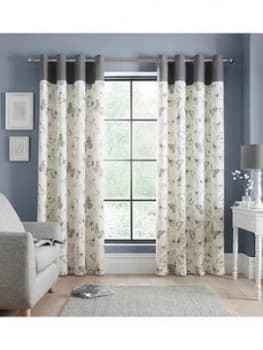 Catherine Lansfield Sibella Butterfly Eyelet Curtains