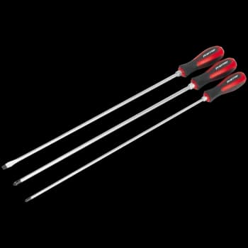 Sealey 3 Piece Extra Long Hammer Through Screwdriver Set