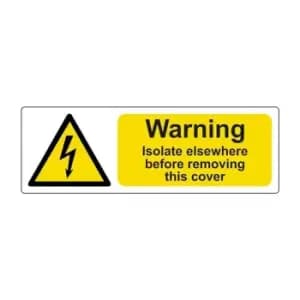 Spectrum Industrial Warning Isolate Elsewhere, Pack of 25 Sav (75 x 25mm)