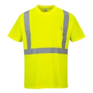 Portwest Class 2 Hi Vis Pocket T Shirt Yellow 4XL