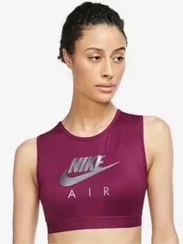 Nike Medium Support Swoosh Mesh Bra - Purple, Purple, Size L, Women