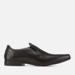 Clarks Mens Glement Seam Leather Slip-On Shoes - Black - UK 11