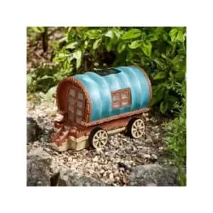 Solar Powered Fairy House - Gypsy Rose Caravan