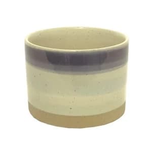 Blue Striped Ceramic Planter
