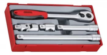 Teng Tools TT1205 5 Piece 1/2" Drive Ratchet & Accessories Set
