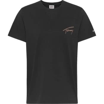 Tommy Jeans Tommy Signature T Shirt - BLACK BDS