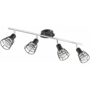 Keter Cage Ceiling Spotlight Bar Black, 64cm, 4x E14