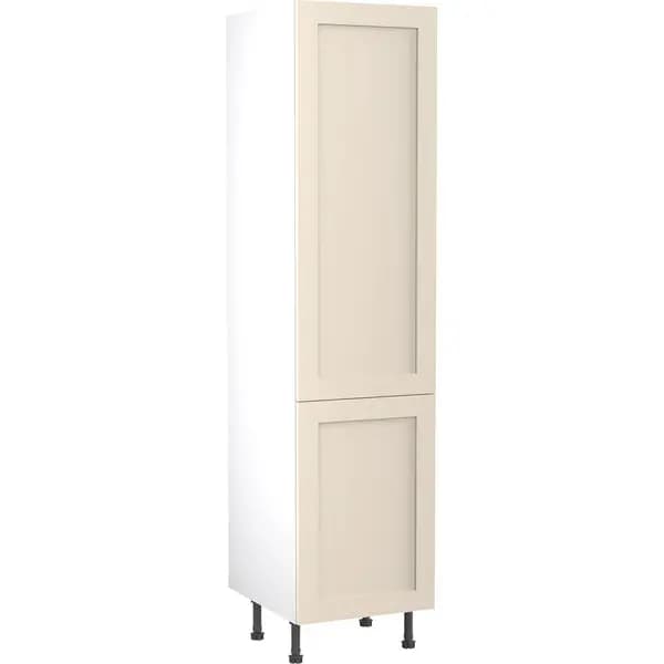 Kitchen Kit Flatpack Shaker Kitchen Cabinet Tall Larder Unit Ultra Matt 500mm in Cashmere MFC