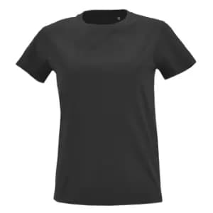 SOLS Womens/Ladies Imperial Fit Short Sleeve T-Shirt (L) (Dark Grey)