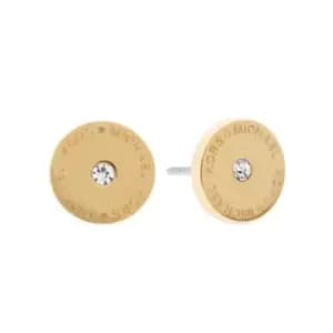 Ladies Michael Kors PVD Gold plated Logo Stud Earring