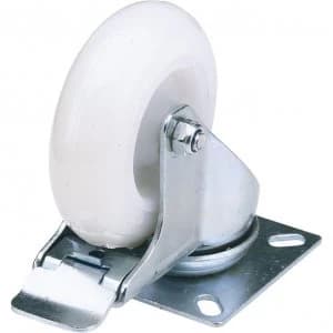 Draper Swivel Plate Fixing Nylon Wheeled Castor and Brake 100mm