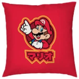 Nintendo Mario Kanji Cushion Cover - Smooth Linen