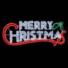 Premier 203 x 82cm Multicoloured LED Merry Christmas Tinsel Light