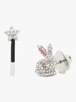Starring Bunny Asymmetrical Studs - Multi - One Size