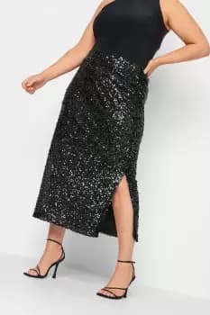 Sequin Embellished Maxi Skirt