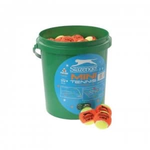 Slazenger Mini Tennis Orange Balls 5 Dozen Bucket - Orange