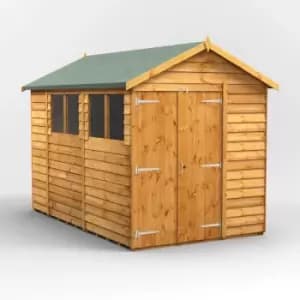 10X6 Power Overlap Apex Double Door Shed