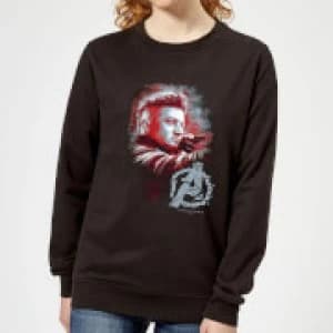 Avengers Endgame Hawkeye Brushed Womens Sweatshirt - Black