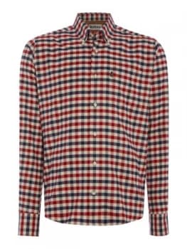 Mens Barbour Moss long sleeve shirt Red