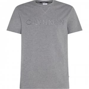 Calvin Klein Embroidered Crew T Shirt - Grey Heather