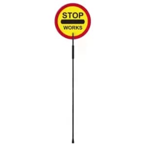 Stop Works Lollipop Sign