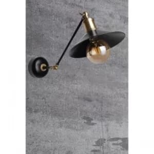 Emily metal ba?l?kl? aplik Black Wall Lamp