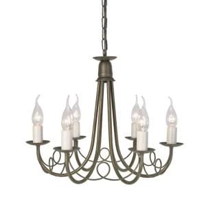 6 Light Chandelier Black, Gold Finish, E14