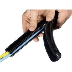 HellermannTyton 166 11800 HG DC11 HelaGuard PA6 Double Slit Conduit Polamid 6 Black