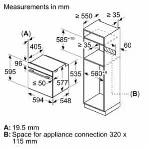 Neff B3AVH4HG0B N50 Built In Electric Single Oven in Black 71L S H Doo
