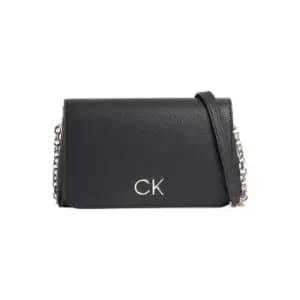 Calvin Klein Re-Lock Shoulder Bag W/Flap - Black