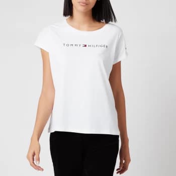 Tommy Hilfiger Womens Tommy Original Short Sleeve T-Shirt - White - L