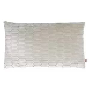Rialta Geometric Rectangular Cushion Pebble