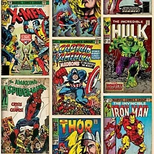 Marvel Action Heroes Decorative Wallpaper Multi - 10m