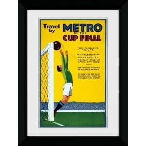Transport For London Metro To The Cup Final 50 x 70 Framed Collector Print