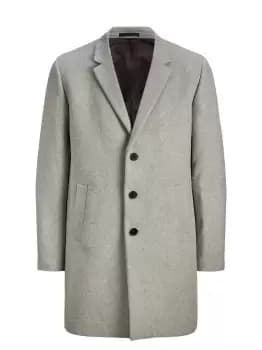 JACK & JONES Recycled Wool Blend Coat Men Grey