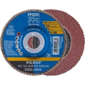 PFERD 67749125 POLIFAN-serrated washer PFC 125 A 120 PSF STEELOX Diameter 125mm 10 pc(s)