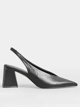 Long Tall Sally Slingback Court Black, Size 10, Women