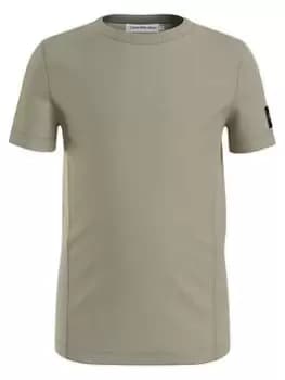 Calvin Klein Jeans Boys Badge Rib Fitted Top - Wheat Fields