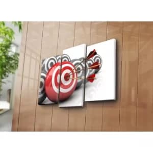 3PATK-73 Multicolor Decorative Canvas Painting (3 Pieces)