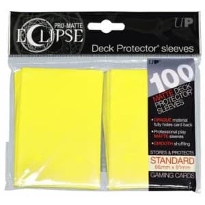Ultra Pro Eclipse PRO Matte Lemon Yellow Standard 100 Sleeves case of 6