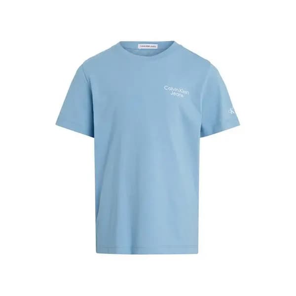 Calvin Klein Jeans Stack Logo T-Shirt Juniors - Blue One Size