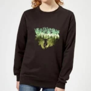 Harry Potter Patronus Lake Womens Sweatshirt - Black