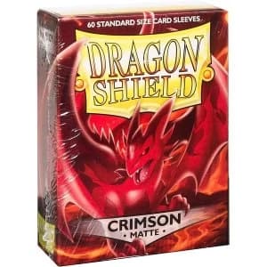 Dragon Shield Standard Matte Crimson Card Sleeves - 60 Sleeves