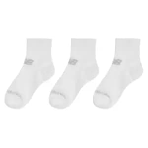 New Balance 3 Pack Ankle Socks - White