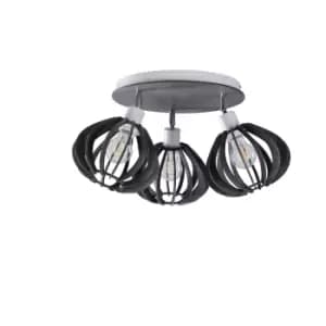 Nicoleta Ceiling Spotlight Clusters Grey, 32cm, 3x E27