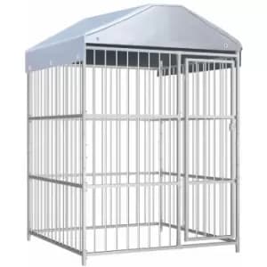 Vidaxl - Outdoor Dog Kennel with Roof 150x150x200cm Silver
