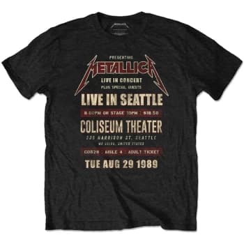 Metallica - Seattle '89 Unisex Large T-Shirt - Black