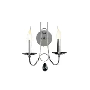 Danya Wall Lamp 2 Light E14 Polished Chrome/Crystal