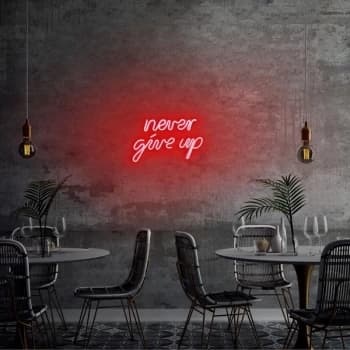 Never Give Up - Red Red Wall Lamp