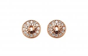 Guess All Locked Up Swarovski Crystal Rose Gold Studs